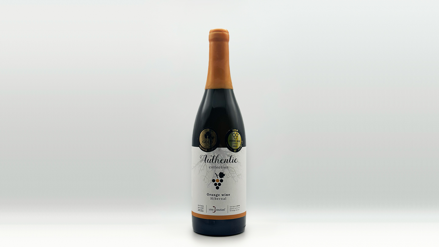Víno Hruška Orange wine Hibernal 2021, oranžové suché víno