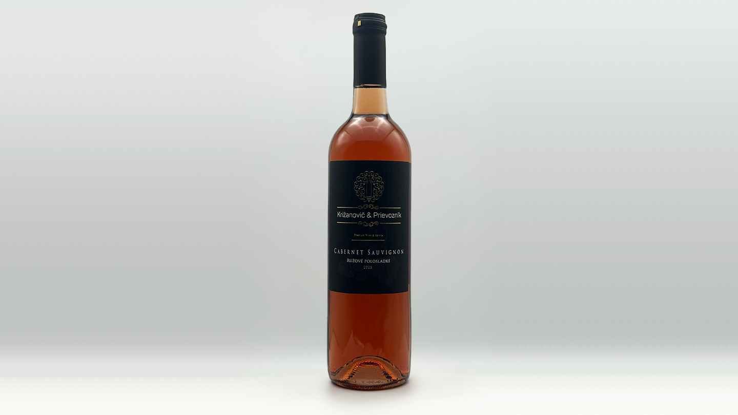 Križanovič & Prievozník Cabernet Sauvignon rosé 2023, ružové polosladké víno